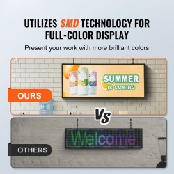 LED-mainoskyltti ohjelmoitava täysvärinen P6 99x41 cm langaton USB-ohjaus