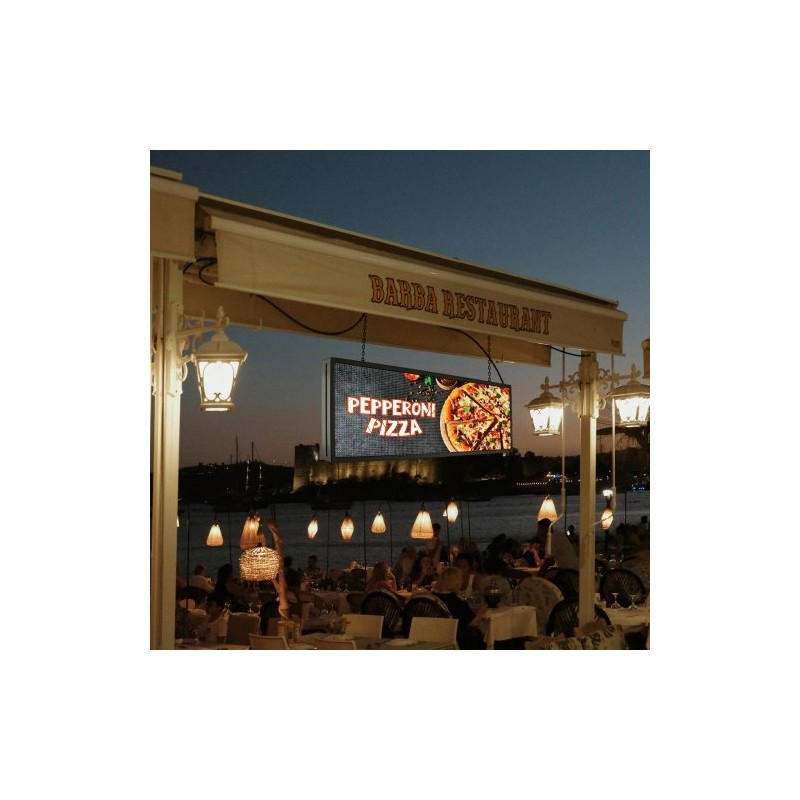 LED-mainoskyltti ohjelmoitava täysvärinen P6 99x41 cm langaton USB-ohjaus