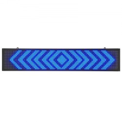 Ohjelmoitava täysvärinen P10 LED-mainostaulu 99 x 19 cm alumiinikehyksellä langaton USB ohjaus