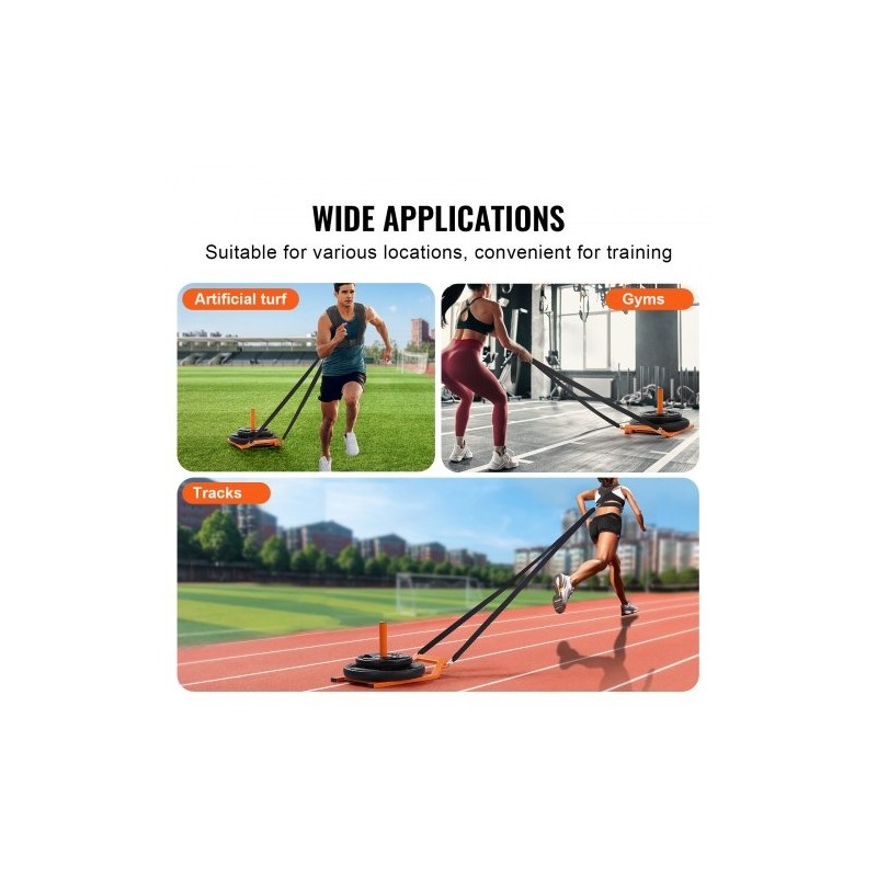 Vetoreki teräsrunkoinen jauhepinnoitettu oranssi soveltuu yhden ja kahden tuuman levypainoille