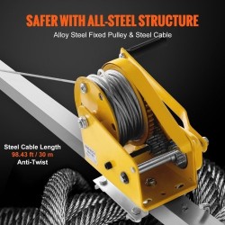 Kolmijalkasarja suljettuihin tiloihin metallirunko 1179 kg 30 m vaijeri