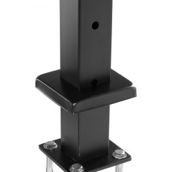 Vaijerikaidepylväät 4 kpl ruostumaton teräs SUS304 36 tuumaa 2x2 musta