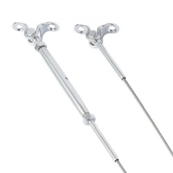 Kaidevaijerisarja T316 ruostumaton teräs 3,2 mm vaijerille puutolppiin 20 kpl