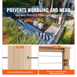 Kaapelin kaideasennussarja 122 osaa T316 ruostumaton teräs 3,2 mm puupylväisiin