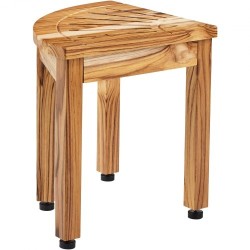 Teak-puinen kulmasuihkupenkki 316 mm korkea 136 kg kantavuus alahylly sisä- ja ulkokäyttöön