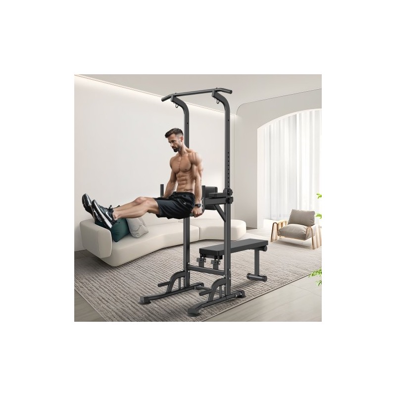 Leuanvetoteline ja dippiasema hiiliteräsrunko kymmenportainen korkeussäätö irrotettava kaksiasentoinen penkki selkänoja