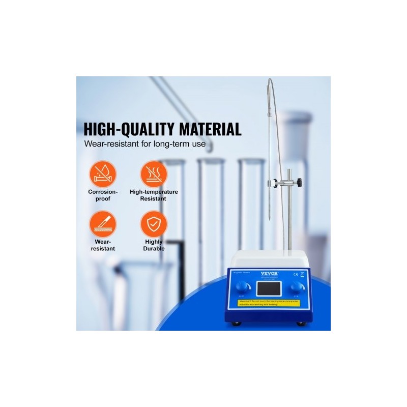 Magneettinen sekoituslevy valettu alumiinipinta 5000 millilitraa 300 asteeseen 0–2000 kierrosta minuutissa