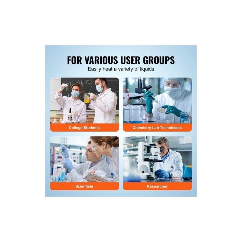 Magneettinen sekoituslevy valettu alumiinipinta 5000 millilitraa 300 asteeseen 0–2000 kierrosta minuutissa