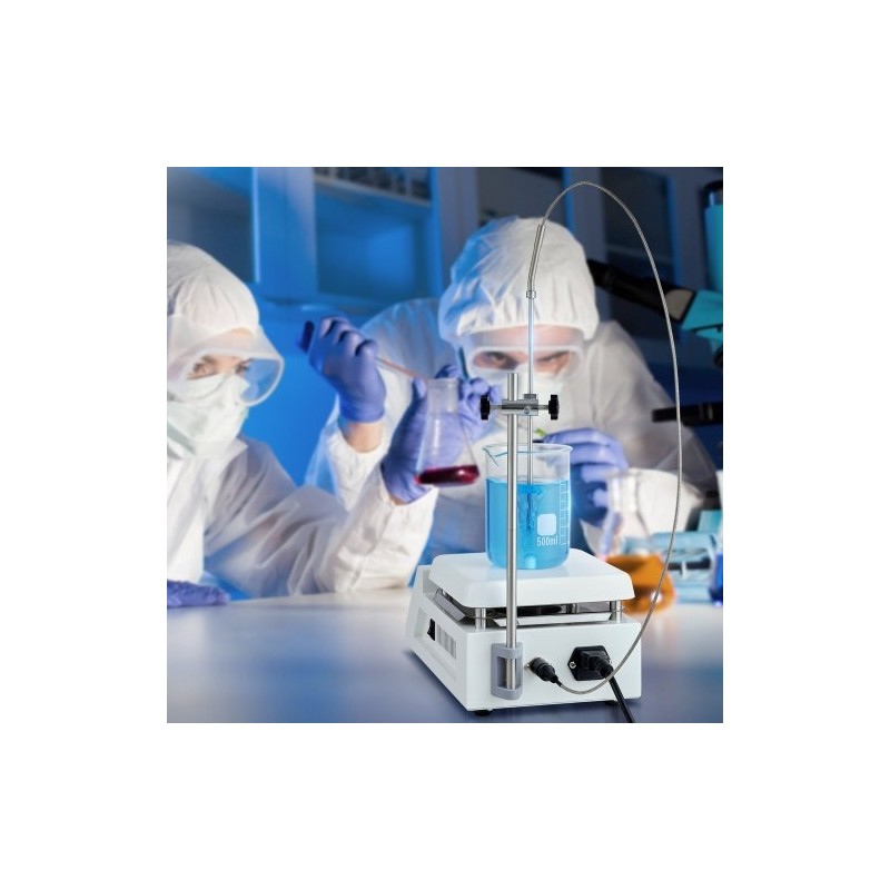 Magneettinen sekoituslevy 2000 millilitraa 0–2000 kierrosta minuutissa 500 watin lämmitys 100 asteeseen