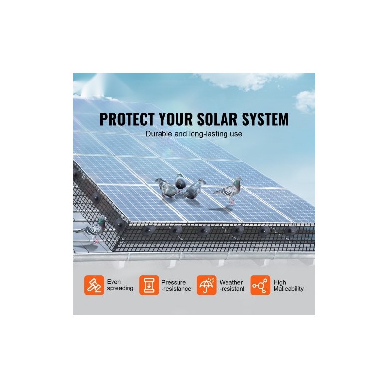 Aurinkopaneelin suojaverkko galvanoitua terästä PVC-pinnoitteella 15 x 1524 cm 12,7 mm