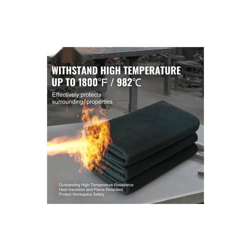 Hiilikuituiset hitsauspeitteet 6 kappaletta 3 mm paksut leikattavat 982 °C lämmönkestävät