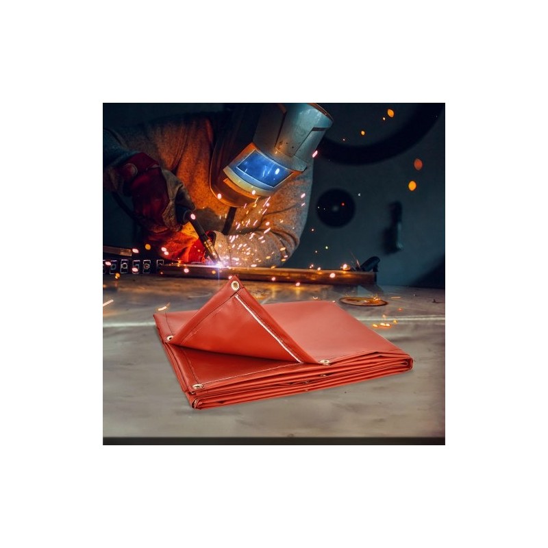 Hitsausnäyttö metallikehyksellä liekinestokäsitelty vinyyli 6 x 8 jalkaa 4 pyörää 2 lukittavaa