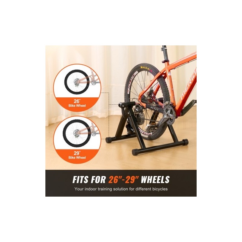 Harjoitusteline taittuva hiiliteräsrunko nestetoimisella vastuksella 26–29-tuumaisille pyörille pikavapautusvivulla