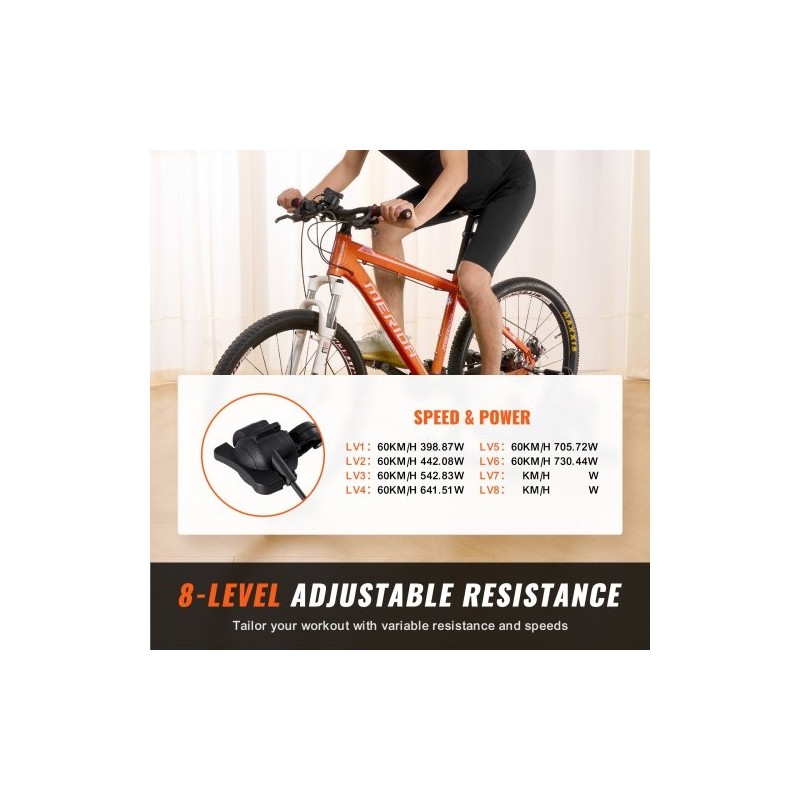 Pyörän harjoitusteline magneettinen hiiliteräs 26–29 tuuman renkaisiin 8 vastustasoa taittuva hiljainen