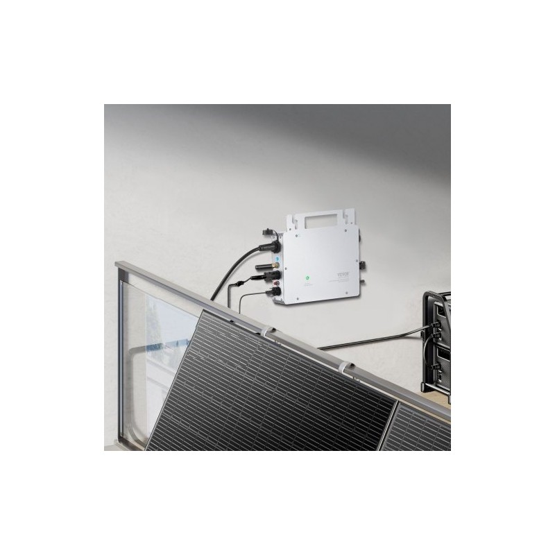 Aurinkomikroinvertteri alumiiniseoskotelo 800W IP67 MPPT WiFi-antenni sovellustuki kahdelle paneeliryhmälle