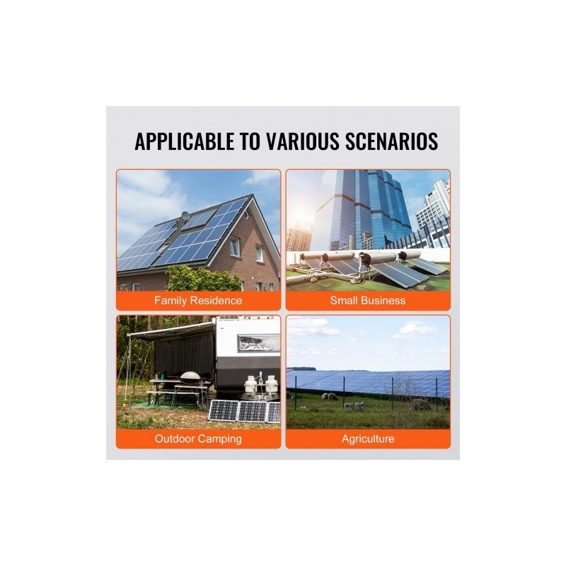 Aurinkomikroinvertteri 1200 W IP67 alumiiniseoskotelo DC18–50V kahdelle paneeliryhmälle