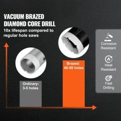 Timanttinen 8-osainen reikäsahasetti timanttipäällyste 6–65 mm M14-kierre alumiinikotelo