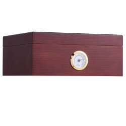 Sikarikostutin pöytämallinen espanjanseetripuusta lasikannella hygrometrillä ja jakajalla 30 50 sikaria