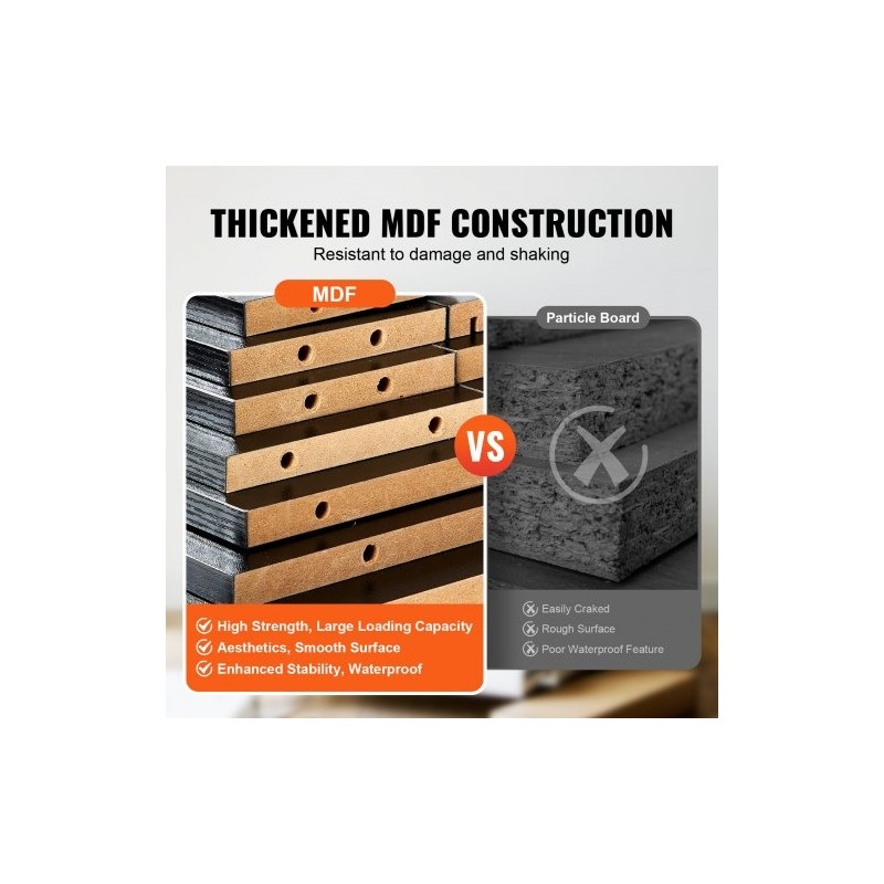 Seinään asennettava mattamusta kampaamokaappi peilillä yhdellä laatikolla kaksiosaisella kaapilla lämpöä kestävillä holkeilla