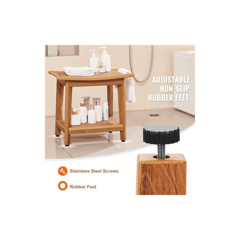 Suihkupenkki polystyreeninen 530×355×470 mm kantavuus 158,8 kg säilytystasolla