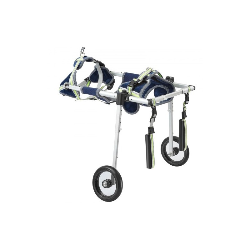 Koiran pyörätuoli ilmailuluokan alumiinirunko säädettävä pieni takajaloille