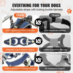 Koiran pyörätuoli takajaloille ilmailuluokan alumiiniseos säädettävä XS iskunvaimentavilla pyörillä kevyt