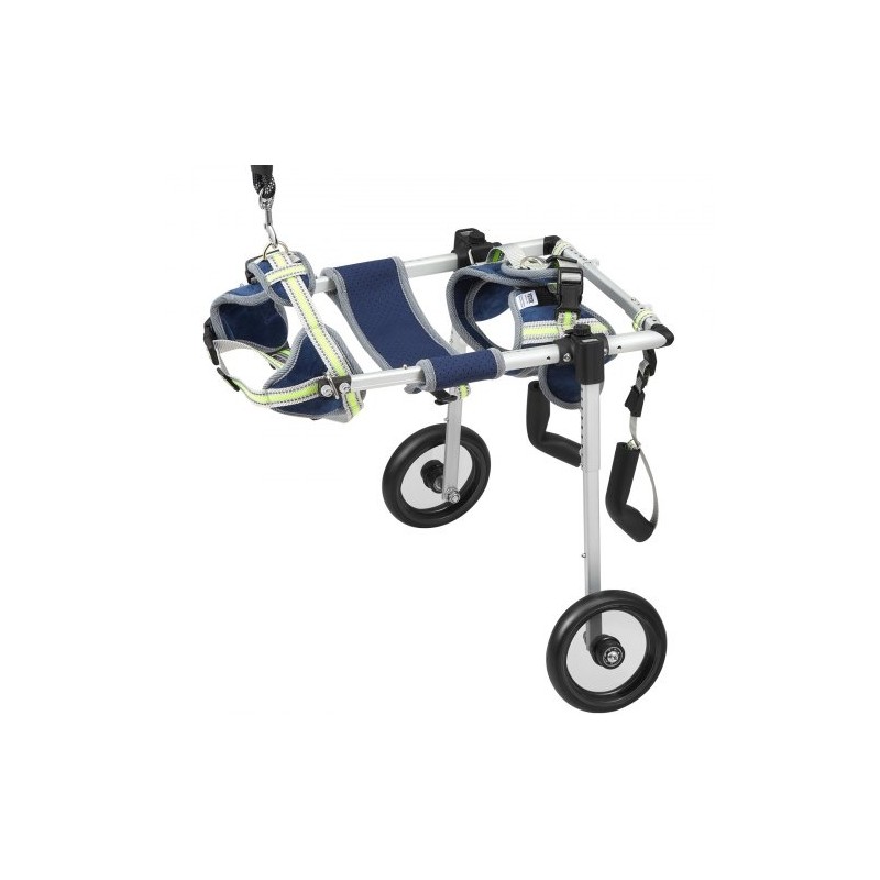 Koiran pyörätuoli takajaloille ilmailuluokan alumiiniseos säädettävä XS iskunvaimentavilla pyörillä kevyt