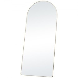 Täyspitkä kaareva lattiapeili räjähdyssuojatulla karkaistulla lasilla alumiinikehyksellä 180 x 76 cm