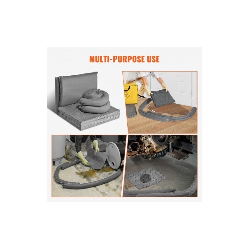 Imeytyssarja universaali 43 osaa 30 imeytysliinaa 2 sukkaa 2 patjaa kumihanskat kuljetuspussi