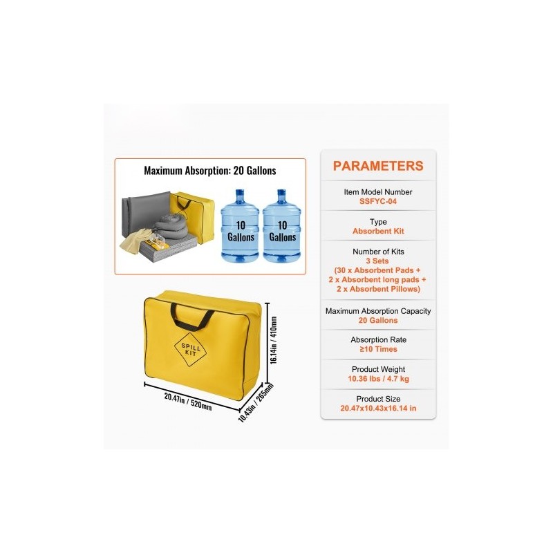 Imeytyssarja universaali 43 osaa 30 imeytysliinaa 2 sukkaa 2 patjaa kumihanskat kuljetuspussi