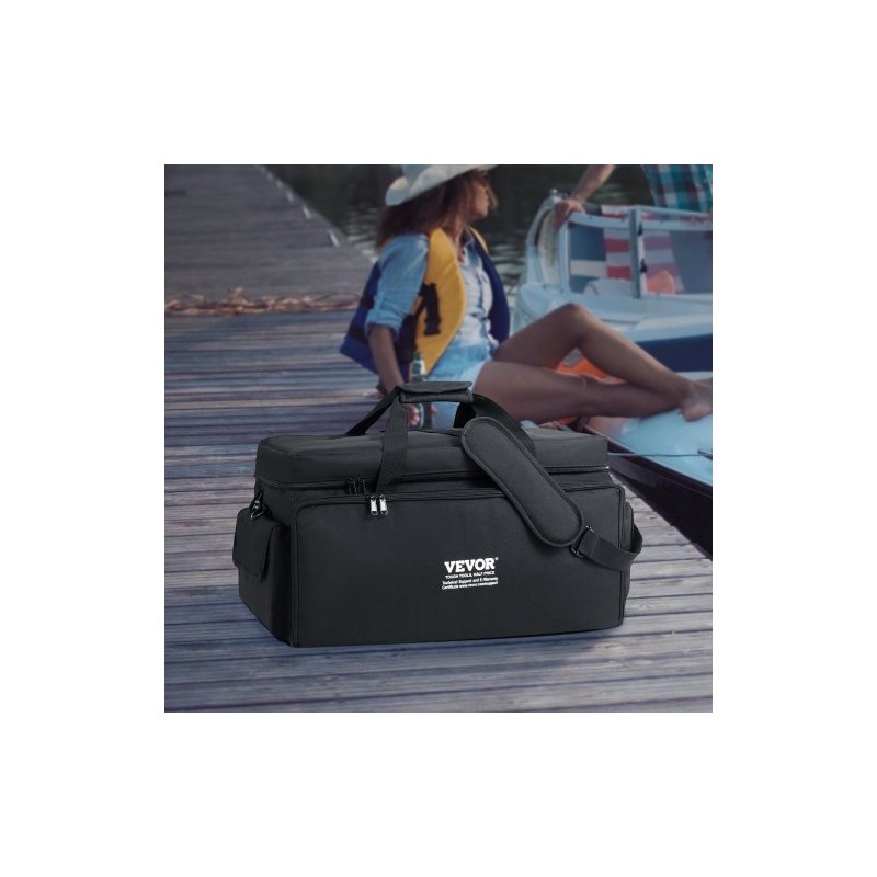 DJ-kaapelilaukku 1200D Oxford kangas ja nailon muovipohja 9 väliseinää pehmustettu olkahihna