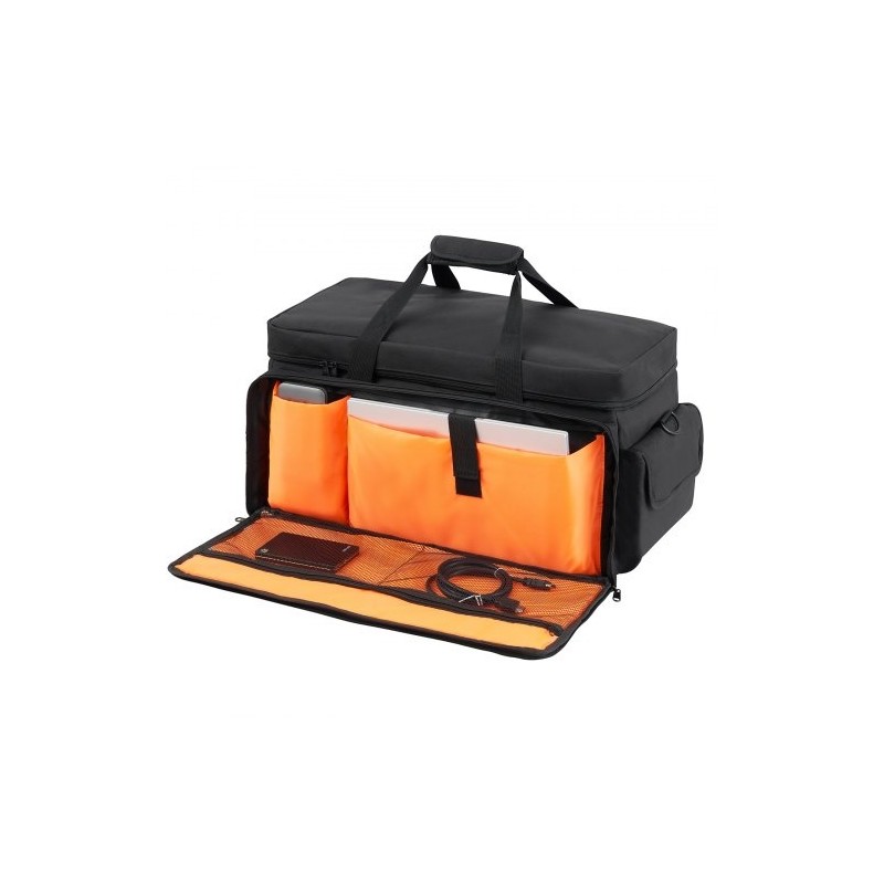 DJ-kaapelilaukku 1200D Oxford kangas ja nailon muovipohja 9 väliseinää pehmustettu olkahihna