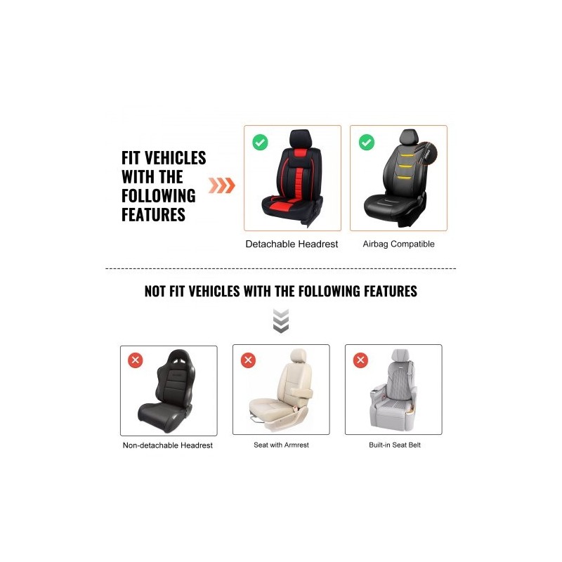 Etuistuinsuojat kaksi kappaletta keinonahkaiset harmaat yleismalliset ilmatyynyjen kanssa yhteensopiva puoliavoin muotoilu