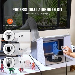 Kynäruisku kaksoistoiminen painovoimasyöttöinen 0,3/0,5 mm kuparikupit 2/7/12 ml elintarvikekäyttöön