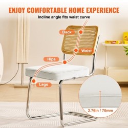 Rottinkiselkänojaiset samettiset tuolit metallirungolla neljä kappaletta pehmeällä istuintyynyllä