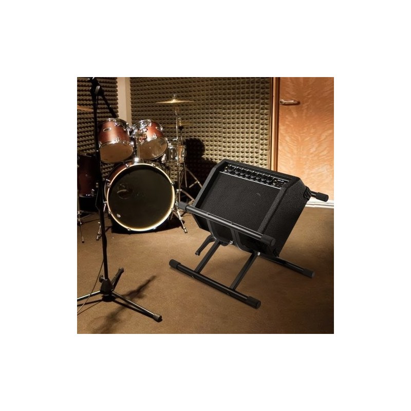 Kitaravahvistinteline teräsrakenteinen 79,83 kg kantokyky säädettävä 125–505 mm taittuva kumijalat