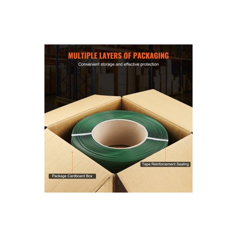 PET-vannenauharulla polyesteri 15,9 mm 0,8 mm 1200 m vihreä