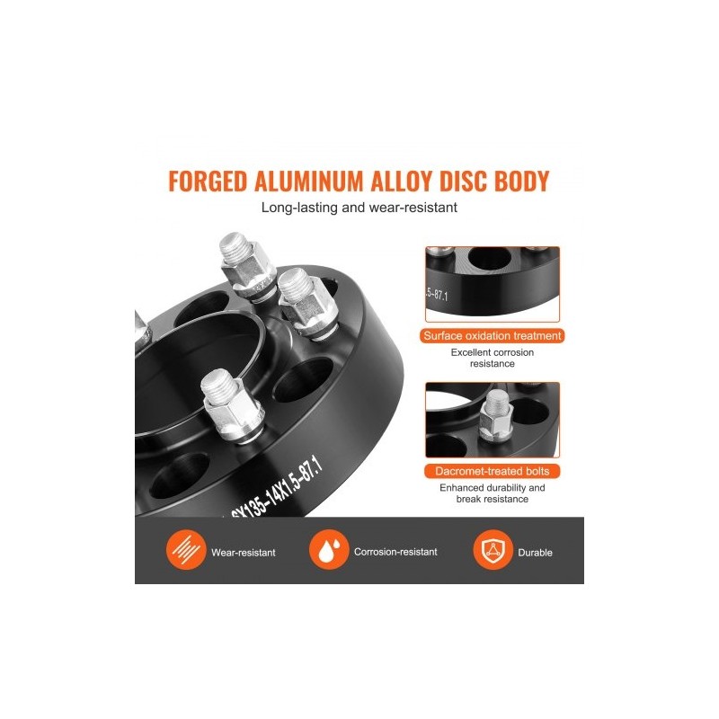 Vanteen levikkeet alumiiniseoksesta 38,1 mm 6-reikäiset 87,1 mm navalla 4 kpl