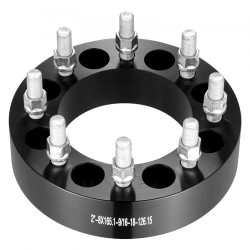 Vanteenlevittimet alumiiniseosta 50 8 mm 8x6 5 8 pulttiset 126 mm 2 kpl musta