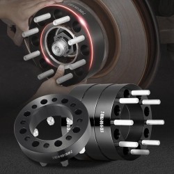 Vanteenlevittimet alumiiniseosta 50,8 mm 8x6,5 8-pulttiset 126 mm 2 kpl musta