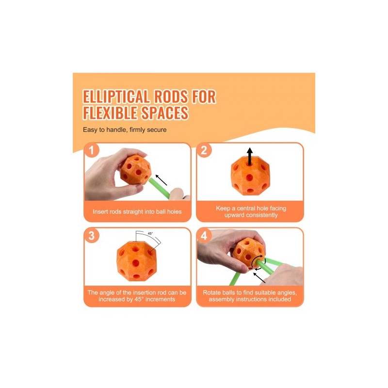 Rakennussarja 85 osaa lapsille pimeässä hohtavat 55 sauvaa 30 palloa