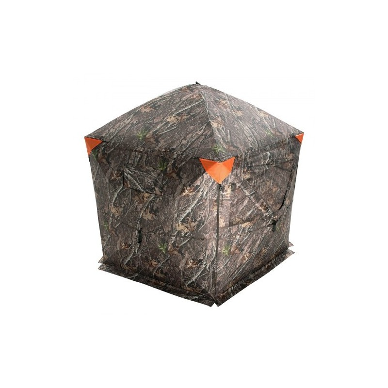 Maastokuvioitu metsästyskatos 150D kangas 6–7 hengelle 288 asteen näkyvyys 4 vaakasuuntaista ikkunaa