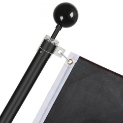 Teleskooppinen alumiiniseoslippusalko 6 09 m ulkokäyttöön musta Saksan lippu mukana