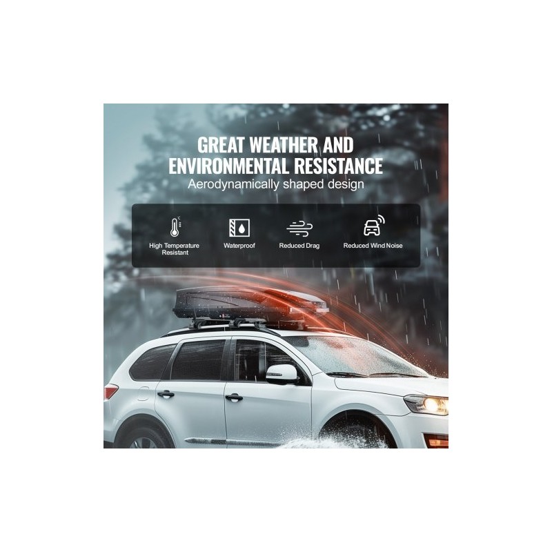 Kattoboksi ABS 488 l 18 kuutiojalkaa 75 kg kuormitus kaksipuolinen avaus