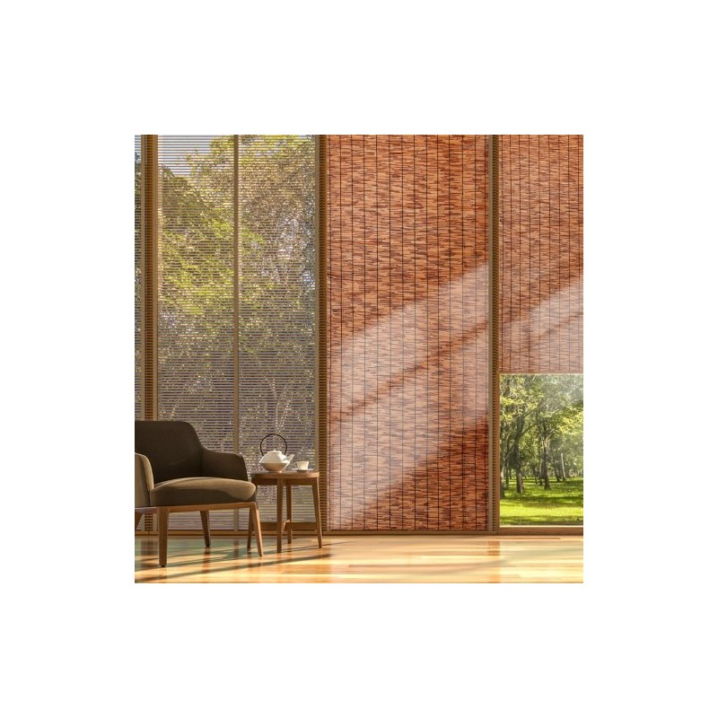 Ruokoaita 100 % luonnollinen ruoko 5 x 1,2 m ruskea parveke