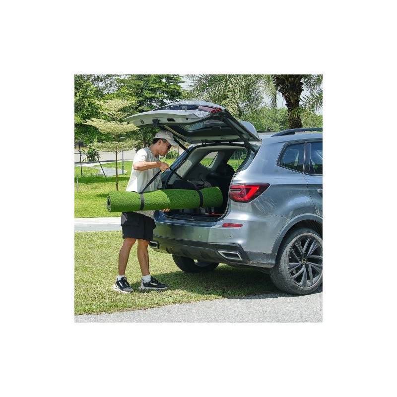 Golf-lyöntimatto kaksivärinen PP-nurmi 5x4ft EVA+PE-pohja 10 palloa ja tiitä