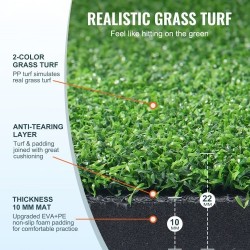 Golflyöntimatto 1,52x1,22m PP tekonurmi 10mm paksu EVA PE pohja 6 tiitä