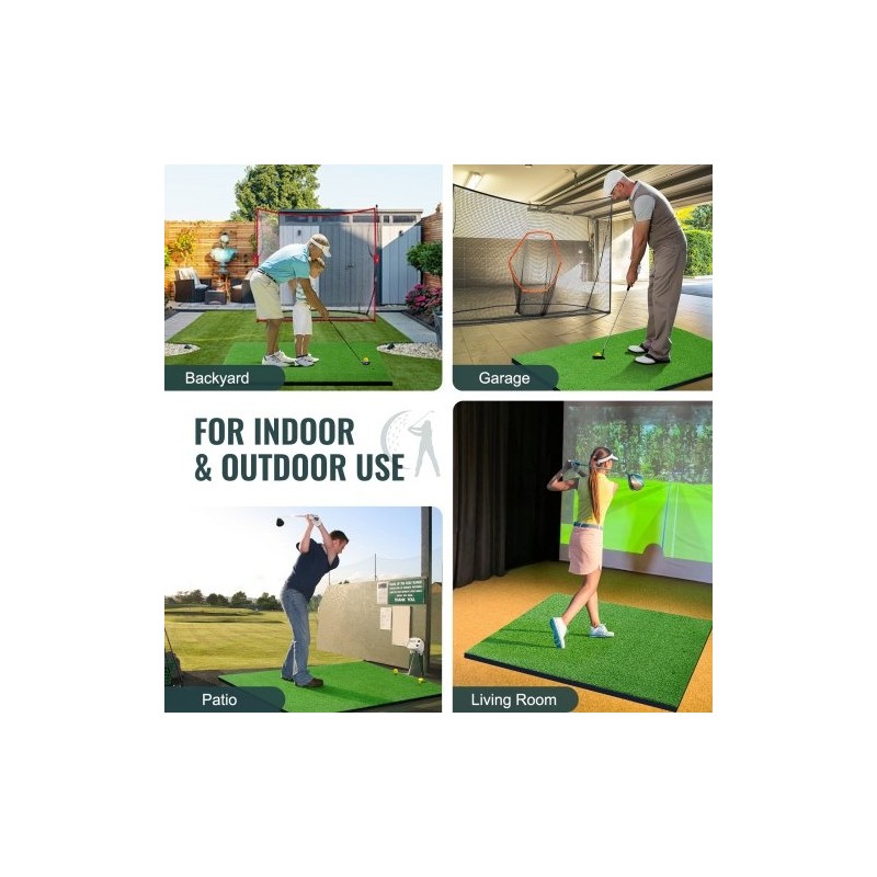 Golflyöntimatto 1,52x1,22m PP tekonurmi 10mm paksu EVA PE pohja 6 tiitä