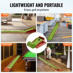Golf-puttialusta sisäkäyttöön kuitusamettamatto liukuestepohja täyspuinen runko yhdellä reiällä automaattinen pallonpalautus