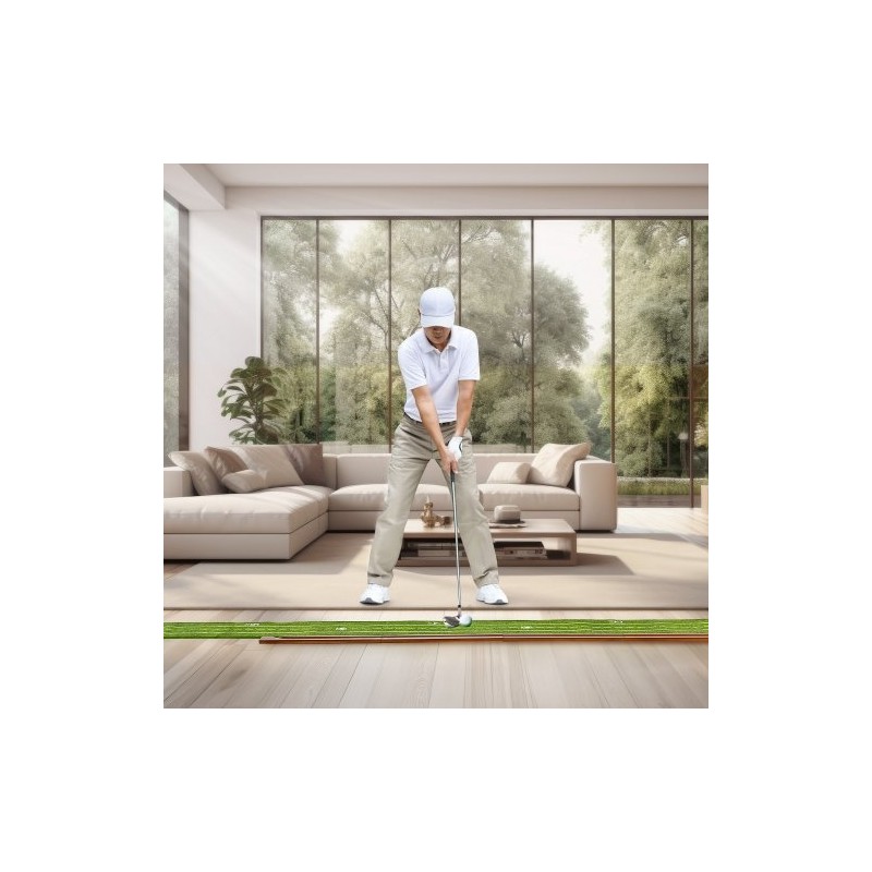 Golf-puttialusta sisäkäyttöön kuitusamettamatto liukuestepohja täyspuinen runko yhdellä reiällä automaattinen pallonpalautus